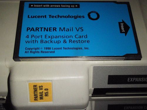 Avaya Partner Mail VS R 5.0 &amp; 4 port expansion card refurb, defaulted, warranty