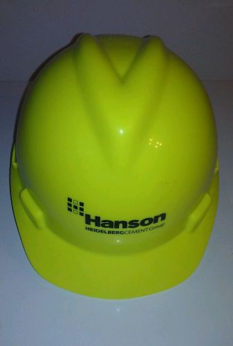 Hanson Msa Fast-Trac II hard hat lime green in color