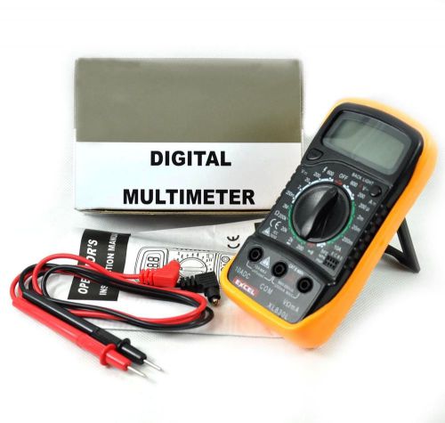 New lcd digital multimeter ac dc volt, amp, ohm, transistor tester excel xl830l for sale