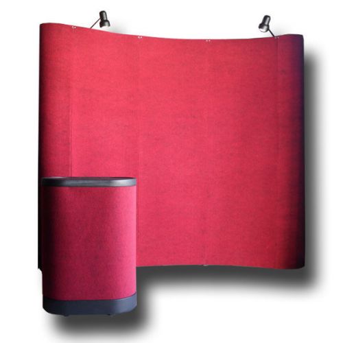 8&#039; portable pop up display kit w/ spotlights for trade show booth exhibit option for sale