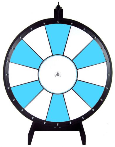36 Inch Sky Blue and White Portable Dry Erase Spinning Prize Wheel