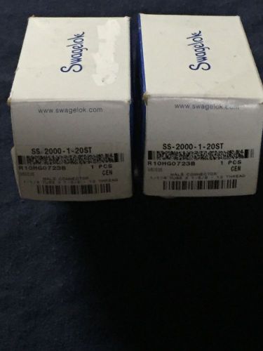 Ss-2000-1-20st swagelok stainless steel tube fittings male 2 ea. for sale