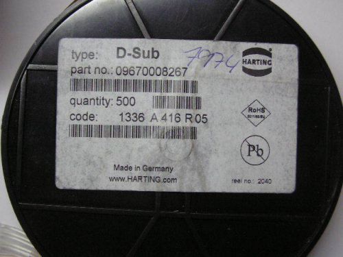 HARTING TYPE D-SUB  PART-NO. 09670008267