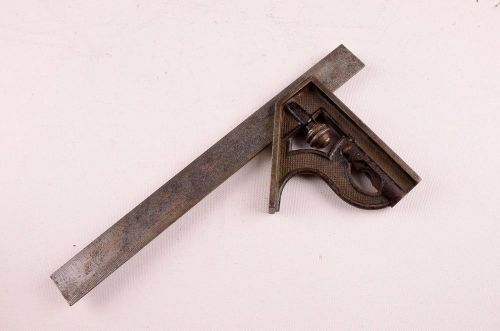 VINTAGE STARRETT COMBINATION SQUARE AND 9&#034; RULE # 4