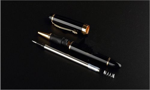 Gift Medium Gold Business JinHao X450 Black Nib Pen Fountain