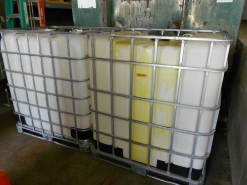 Used IBC Liquid Bulk Totes: 330 gallon size, Picture shows previous Contents.