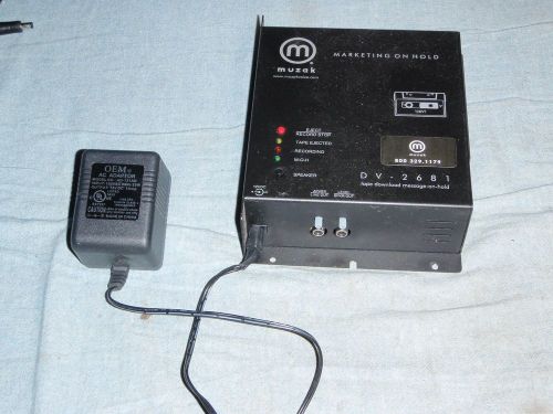 Muzak DV-2681 cassette tape Music On Hold player w/ Power Adapter
