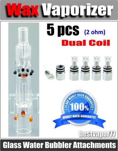 Glass Water Bubbler Atomizer Vaporizer Wax Dual Coil Ago Atmos Rx Snoop Dogg G
