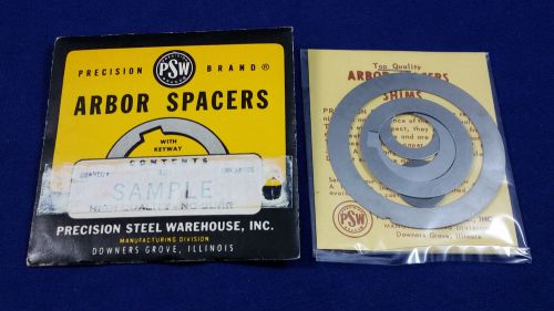 Precision Brand 1/8&#034; ID to 1-1/16&#034; ID Arbor Shims / Spacers Assortment Pack