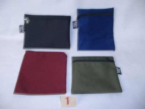 Envelope bags with zipper 4 pack Document bags assorted size,color,Made in U.S.A