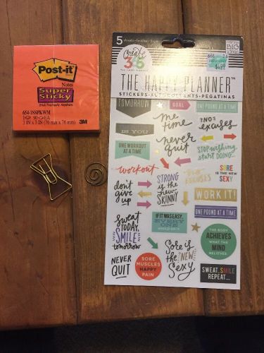 Post It Sticky Notes Paper clips Stickers Create 365 The Happy Planner