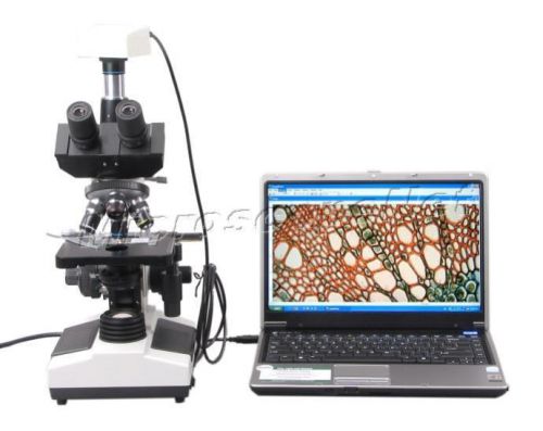 Biological Trinocular Microscope 40X-1600X +3.0MP Camera for Vet Doctor Windows7