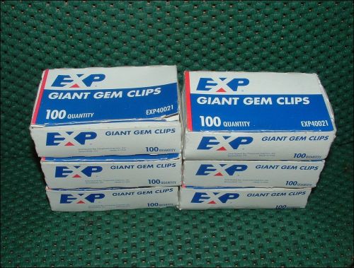 6@ BOXES EXP GIANT GEM CLIPS 100CT EXP40021