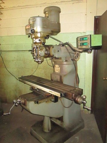 BRIDGEPORT, 9&#034; X 48&#034; TABLE, 2HP, 2 AXIS MITUTOYO READ-OUTS