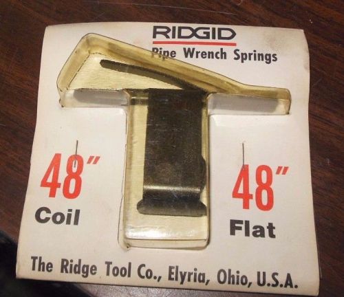 RIDGID PIPE WRENCH SPRING 48&#034; COIL &amp; FLAT / E-2679