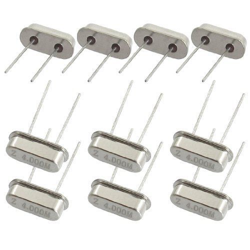 Amico 10 Pcs Silver Tone 4.000MHz Quartz Crystal Oscillator Resonator