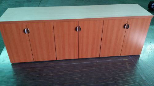 Conference Table  8 Ft. W/ 3 Cabinets
