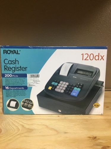 Royal Cash Register 120DX Display Digit Operator 200 PLUs 16 Departments
