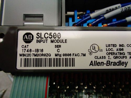ALLEN BRADLEY SLC500 1746-IB16 SER C INPUT MODULE
