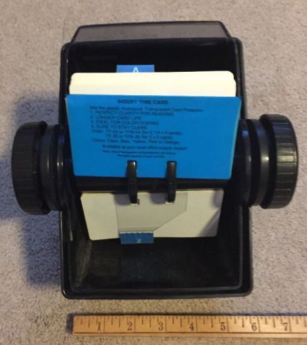 Vintage Rolodex NSW-24C Rotary Swivel Card File with Cards and Dividers USA