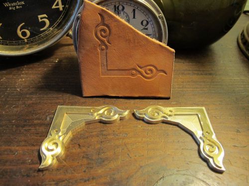 Brass HOOK CORNER set Leather Bookbinding letterpress Tool Stamp embossing die