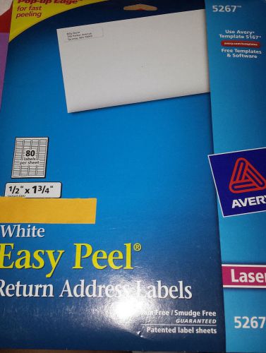 1840 Avery Easy Peel Return Address Labels for Laser Printers, 0.5 x 1.75 in.