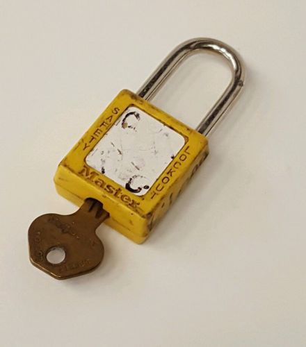 MASTER LOCK 410KAW400YLW-3XX1585 Lockout Padlock, Yellow, 1/4 In. Dia.