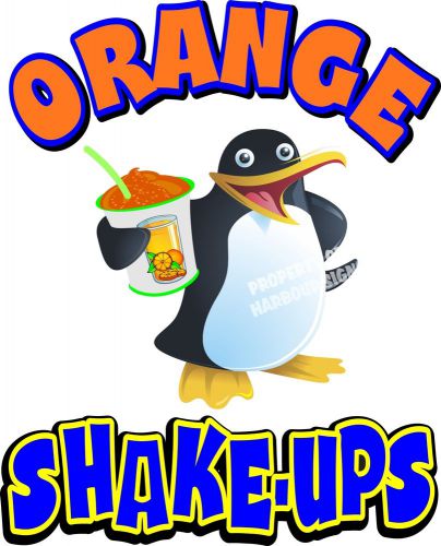 Orange Shake Ups Drink Beverage Concession Food Truck Vinyl Menu Decal 14&#034;