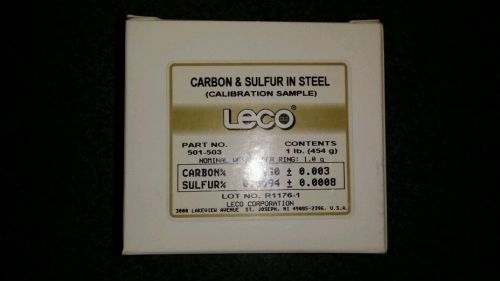 Leco Carbon and Sulfur in Steel Calibration Ring Standards Leco 501-503 NEW