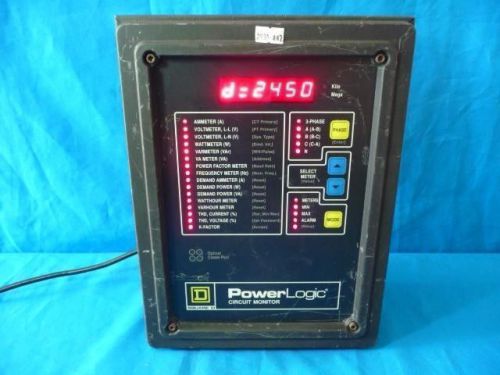 Square D 3020-CM-2450 + IOM-18 Power Logic Circuit Monitor C