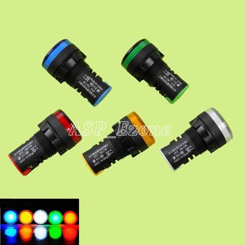 Ad16-22ds led indicator lights red green yellow blue white 12v 22mm for sale