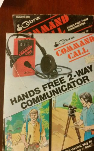 Cobra Command Call HC 200 Dynascan Corp Voice Activated VINTAGE NEW