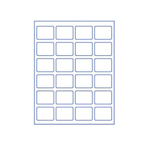 1.83 x 1.42 labels - white matte labels with rounded corners - 25 sheets