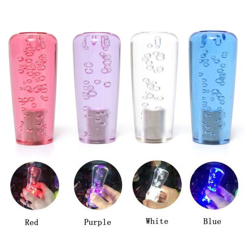 Led acrylic crystal bubbles universal manual car gear stick lever knob shifter for sale