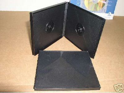 2000 NEW DOUBLE CD POLY CASES W/SLEEVE, BLACK  PSC30
