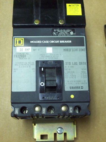 Square D FA32030 30 Amp 3 Pole Circuit Breaker