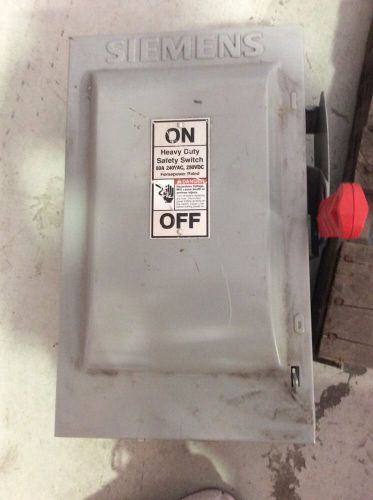 Siemens Heavy Duty Safety Switch 60 Amp 240 Volt HF322N Fusible 3 Pole
