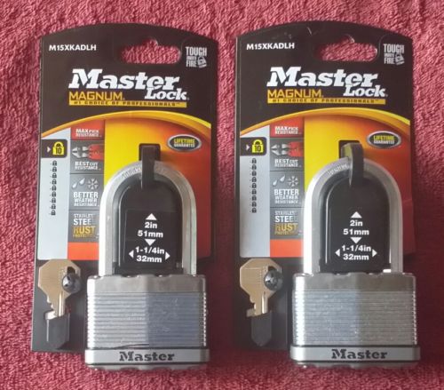 2x Brand New Master Lock Magnum Locks: 2&#034; - M15XKADLH