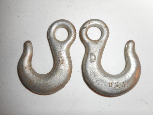 2 dixie industries 5/16&#034; usa eye grab hooks chain cable rope 4 for sale