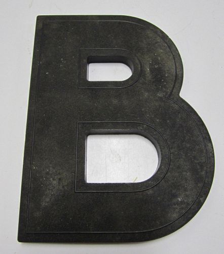 Vtg Wagner Sign Letter &#034;B&#034; Marquee Display Green Plastic Hanging Industrial
