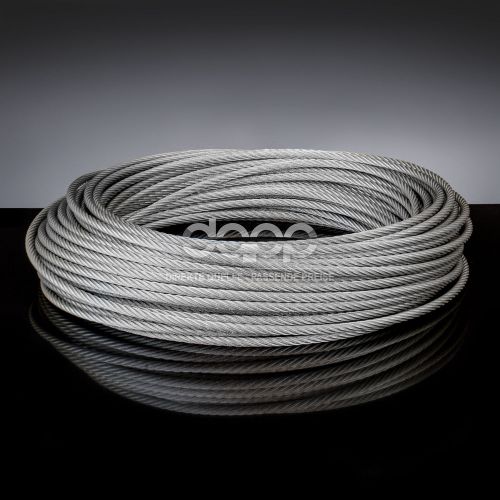 10 ft x 3/16 inch STAINLESS STEEL WIRE ROPE - 7x7 - SEIL TAU CORD (5mm x ~3m)