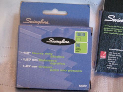 SWINGLINE STAPLES 1/2&#034; #35312 HEAVY DUTY (1000 PER BOX)