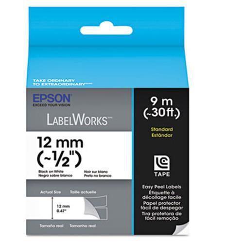 LabelWorks Standard LC Tape Cartridge, 1/2&#034;, Black on White