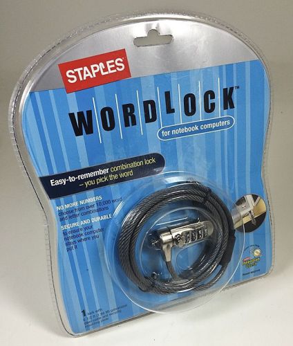 WORD LOCK COMBINATION LOCK FOR NOTEBOOK COMPUTERS by INVENTION QUEST