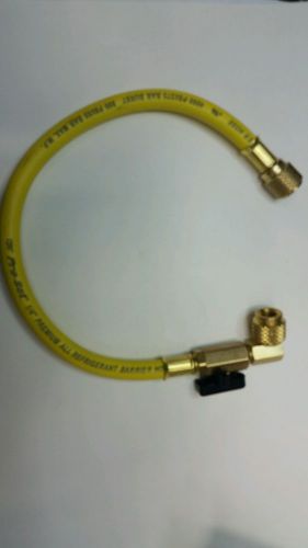 1.4 ft long yellow 1/4 SAE full flow ball valve