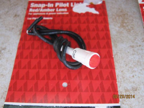 Ace Snap in PILOT LIGHT RED LED LAMP DC  HOLE SNAP Lot of 2