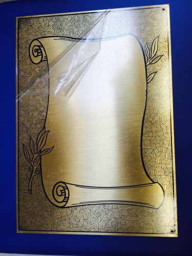 Brass Silk Screened Engraving Plates 5 Piece Lot
