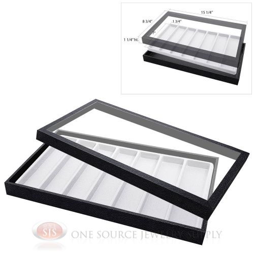 (1) Acrylic Top Display Case &amp; (1) 7 Slot White Compartmented Insert Organizer