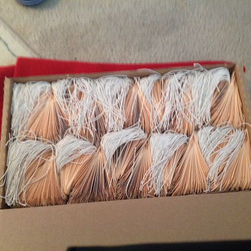 Shipping tags pre strung 2 3/4x 1 3/8 manilla 1000/case for sale