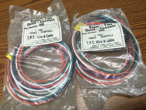 NEW NIB TPC Wire &amp; Cable 84460 female 7 pole receptacle Super-Trex pigtail 7P